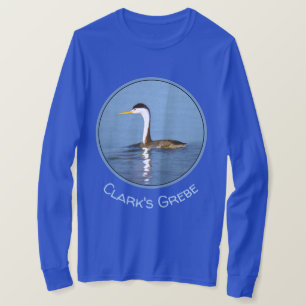 Camiseta Pintura em Grebe de Clark - Arte de Pássaro Origi