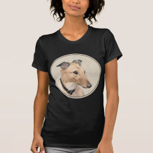 Camiseta Pintura em Greyhound - Arte em Cachorro Original