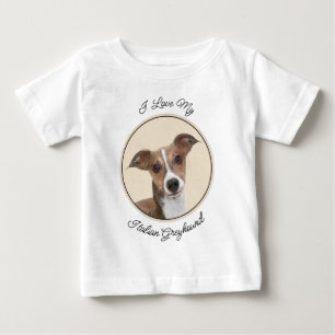 Camiseta Pintura em Greyhound Italiano - Arte de Cachorro O
