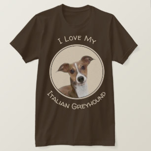 Camiseta Pintura em Greyhound Italiano - Arte de Cachorro O