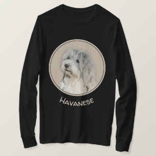 Camiseta Pintura em Havanês (Dourada Sable) - Arte Origina