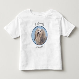 Camiseta Pintura em Havanês (Prata) - Arte Canina Original