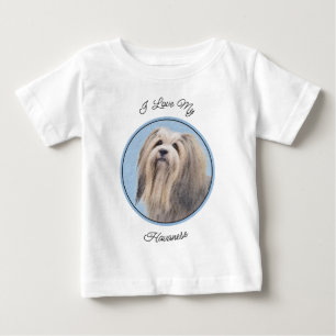 Camiseta Pintura em Havanês (Prata) - Arte Canina Original
