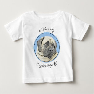 Camiseta Pintura em Inglês Mastiff (Fawn) - Arte Original p
