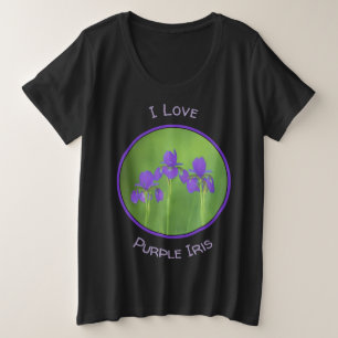 Camiseta Pintura em Íris Roxa - Arte em Flor Original