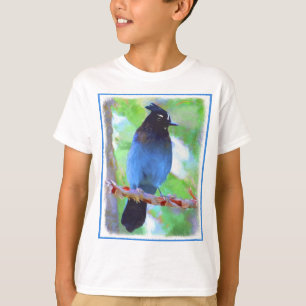 Camiseta Pintura em Jay de Steller - Arte original sobre pá