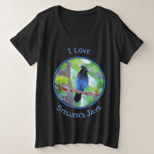 Camiseta Pintura em Jay de Steller - Arte original sobre pá