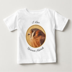 Camiseta Pintura em Kestrel Americano - Arte original sobre