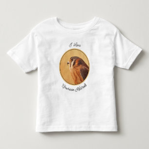 Camiseta Pintura em Kestrel Americano - Arte original sobre