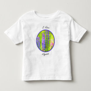 Camiseta Pintura em Lupine - Arte Flor Original Toddler T-s