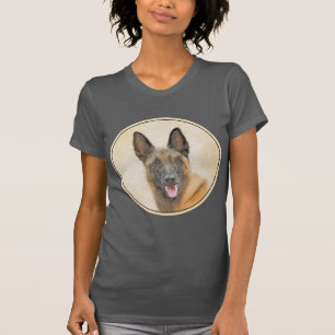 Camiseta Pintura em Malinois Belga - Arte Cachorra Original