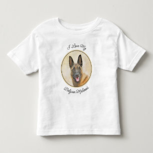 Camiseta Pintura em Malinois Belga - Arte Cachorra Original