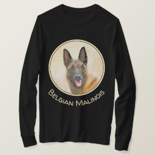 Camiseta Pintura em Malinois Belga - Arte Cachorra Original