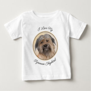 Camiseta Pintura em Pastor Pirenéus - Arte Cachorro Origina