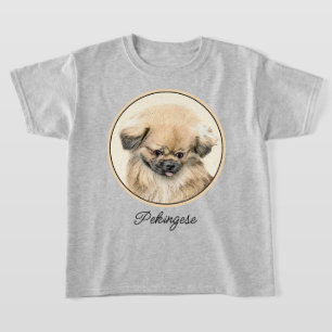 Camiseta Pintura em Pekingese - Arte Cachorra Original