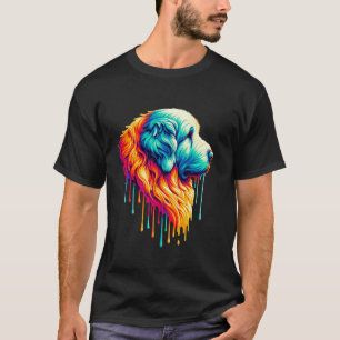 Camiseta Pintura em Pinta Antigo Cão Inglês