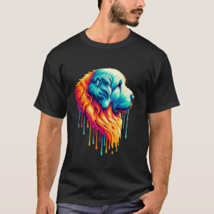 Camiseta Pintura em Pinta Antigo Cão Inglês