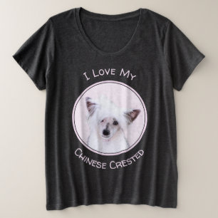 Camiseta Pintura em pó chinesa - Arte canina