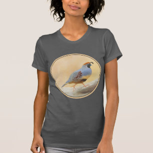 Camiseta Pintura em Quail de Gambrel — Arte original sobr