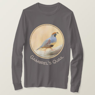 Camiseta Pintura em Quail de Gambrel — Arte original sobre