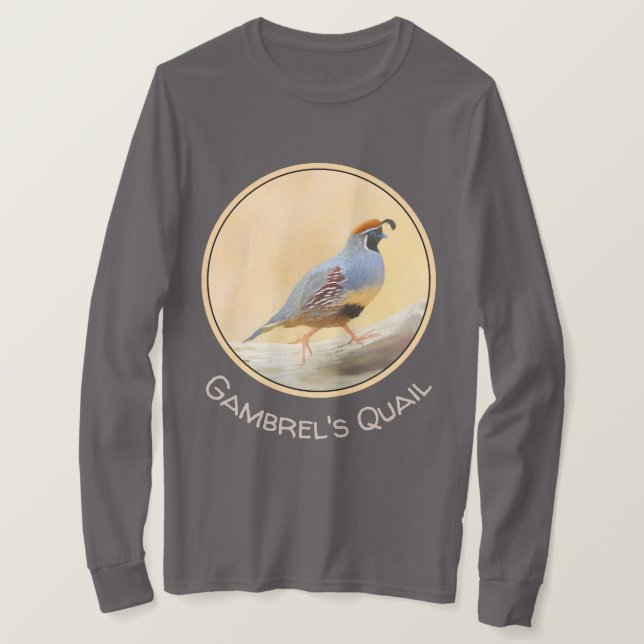 Camiseta Pintura em Quail de Gambrel — Arte original sobre  (Frente do Design)