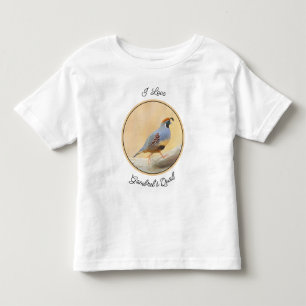 Camiseta Pintura em Quail de Gambrel — Arte original sobre