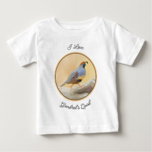 Camiseta Pintura em Quail de Gambrel — Arte original sobre