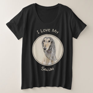 Camiseta Pintura em Saluki (Fawn) - Arte de Cachorro Origin