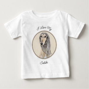 Camiseta Pintura em Saluki (Fawn) - Arte de Cachorro Origin