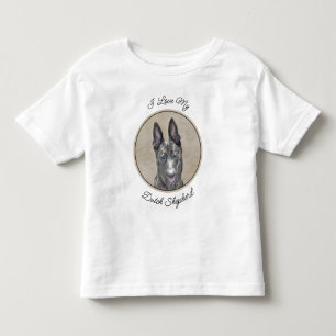 Camiseta Pintura em Shepherd Holandês - Arte em Cachorro Or
