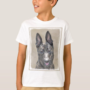 Camiseta Pintura em Shepherd Holandês - Arte em Cachorro Or