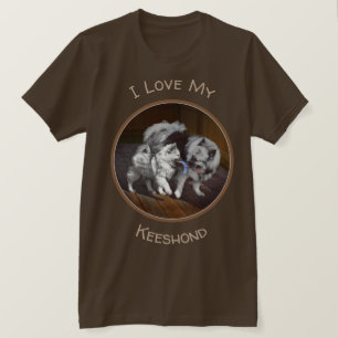 Camiseta Pintura em tempo de reprodução Keeshond - Arte d