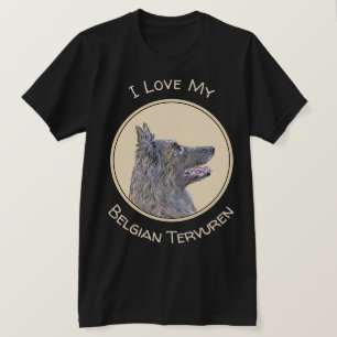 Camiseta Pintura em Tervuren Belga - Arte Cachorra Original