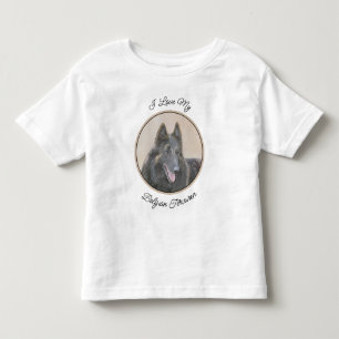 Camiseta Pintura em Tervuren Belga - Arte Cachorra Original
