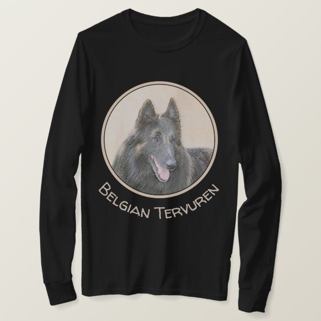 Camiseta Pintura em Tervuren Belga - Arte Cachorra Original (Frente do Design)