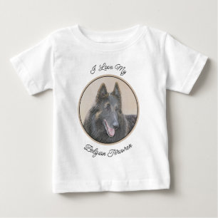 Camiseta Pintura em Tervuren Belga - Arte Cachorra Original
