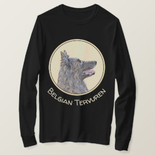 Camiseta Pintura em Tervuren Belga - Arte Cachorra Original