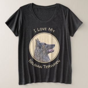 Camiseta Pintura em Tervuren Belga - Arte Cachorra Original
