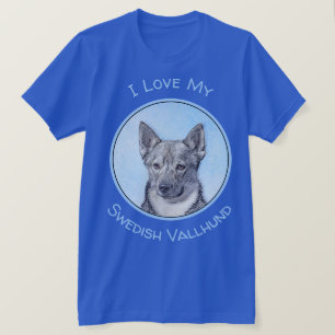 Camiseta Pintura em Vallhund, na Suécia - Arte Cachorro Or