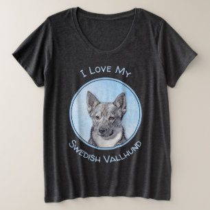 Camiseta Pintura em Vallhund, na Suécia - Arte Cachorro Ori
