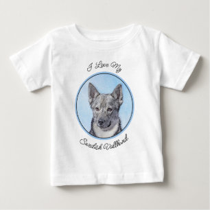 Camiseta Pintura em Vallhund, na Suécia - Arte Cachorro Ori