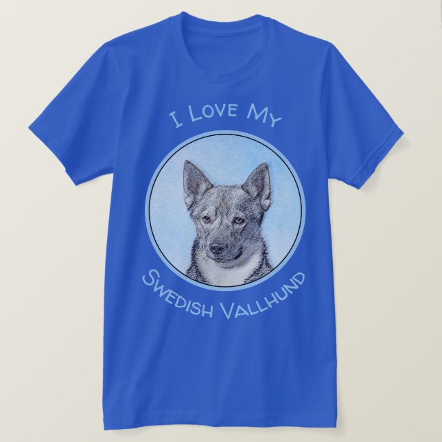 Camiseta Pintura em Vallhund, na Suécia - Arte Cachorro Ori (Frente do Design)