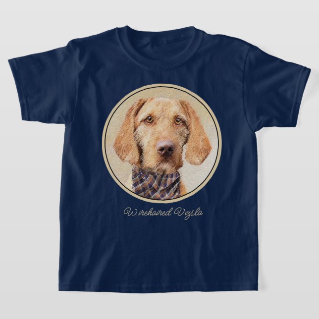 Camiseta Pintura em Vizsla com Cabelo Frio - Arte Cachorra  (Postura )