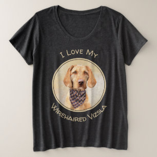 Camiseta Pintura em Vizsla, por Wirehaired - Arte Cão Orig