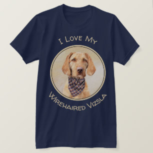 Camiseta Pintura em Vizsla, por Wirehaired - Arte Cão Orig