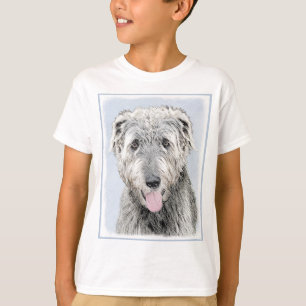 Camiseta Pintura em Wolfhound Irlandês - Arte Cão Origina