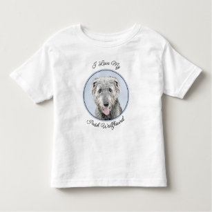 Camiseta Pintura em Wolfhound Irlandês - Arte em Cachorro O