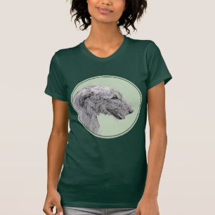 Camiseta Pintura em Wolfhound Irlandês - Arte em Cachorro O