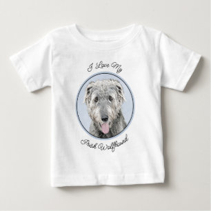 Camiseta Pintura em Wolfhound Irlandês - Arte em Cachorro O