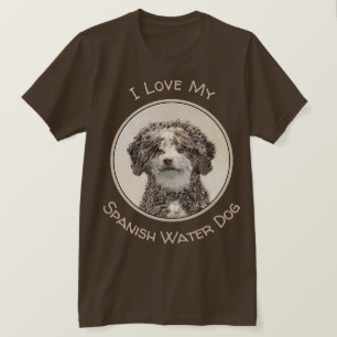 Camiseta Pintura Espanhola de Cão-de-Água - Arte Cão Ori